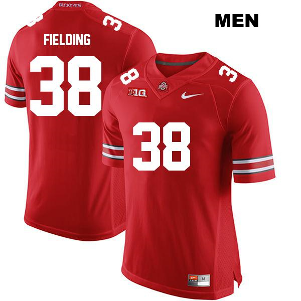 no. 38 Jayden Fielding Authentic Ohio State Buckeyes Stitched Red Mens College Football Jersey