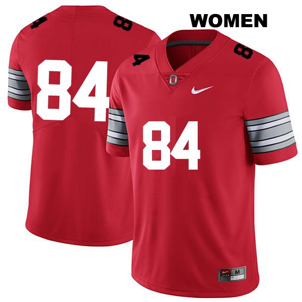 no. 84 Joe Royer Authentic Ohio State Buckeyes Darkred Stitched Womens College Football Jersey - No Name