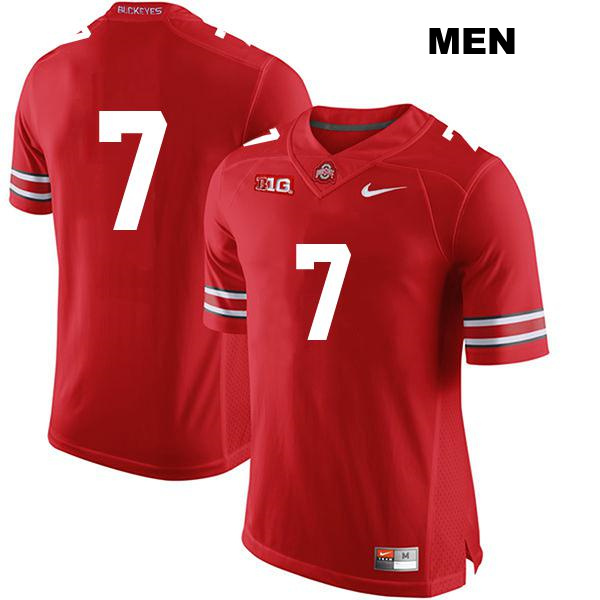 no. 7 Jordan Hancock Authentic Ohio State Buckeyes Stitched Red Mens College Football Jersey - No Name