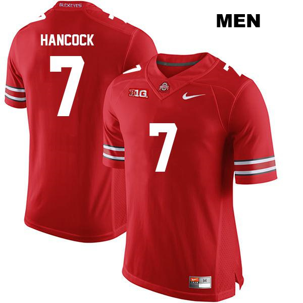 no. 7 Stitched Jordan Hancock Authentic Ohio State Buckeyes Red Mens College Football Jersey