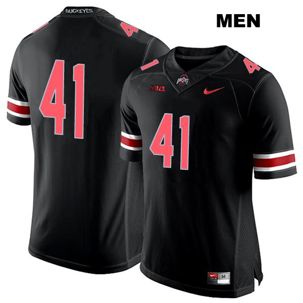 no. 41 Stitched Josh Proctor Authentic Ohio State Buckeyes Black Mens College Football Jersey - No Name