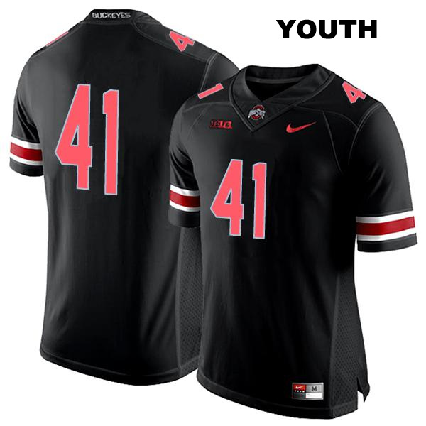 no. 41 Josh Proctor Authentic Ohio State Buckeyes Black Stitched Youth College Football Jersey - No Name
