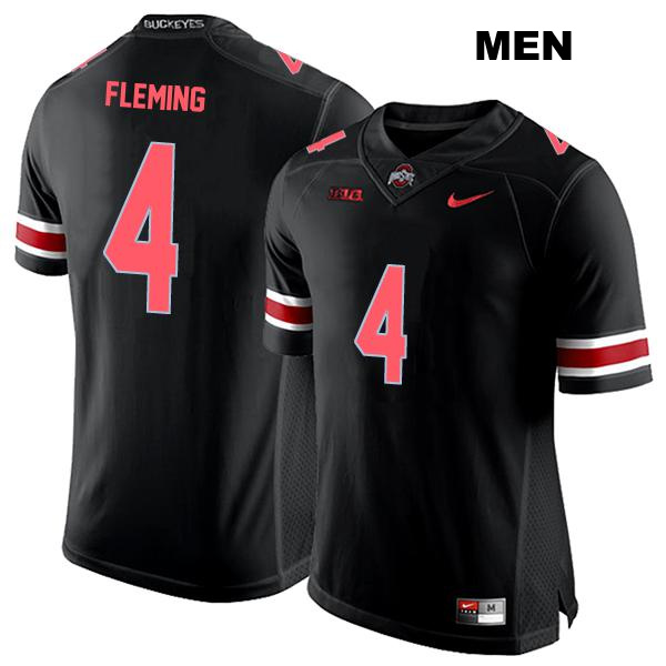 no. 4 Stitched Julian Fleming Authentic Ohio State Buckeyes Black Mens College Football Jersey