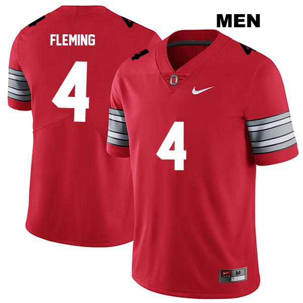 no. 4 Stitched Julian Fleming Authentic Ohio State Buckeyes Darkred Mens College Football Jersey