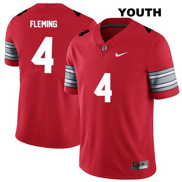 no. 4 Julian Fleming Authentic Ohio State Buckeyes Stitched Darkred Youth College Football Jersey