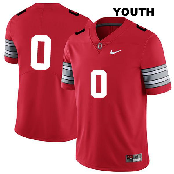 no. 0 Kamryn Babb Stitched Authentic Ohio State Buckeyes Darkred Youth College Football Jersey - No Name
