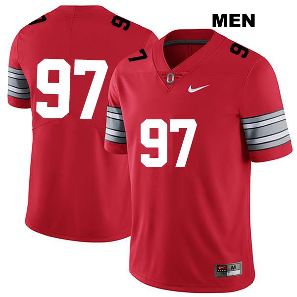 no. 97 Kenyatta Jackson Authentic Ohio State Buckeyes Stitched Darkred Mens College Football Jersey - No Name
