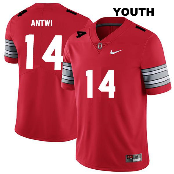 Stitched no. 14 Kojo Antwi Authentic Ohio State Buckeyes Darkred Youth College Football Jersey