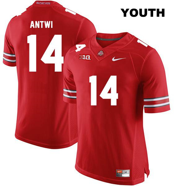 no. 14 Stitched Kojo Antwi Authentic Ohio State Buckeyes Red Youth College Football Jersey