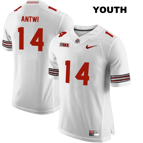no. 14 Kojo Antwi Authentic Ohio State Buckeyes White Stitched Youth College Football Jersey