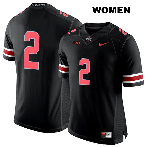 no. 2 Kourt Williams II Stitched Authentic Ohio State Buckeyes Black Womens College Football Jersey - No Name