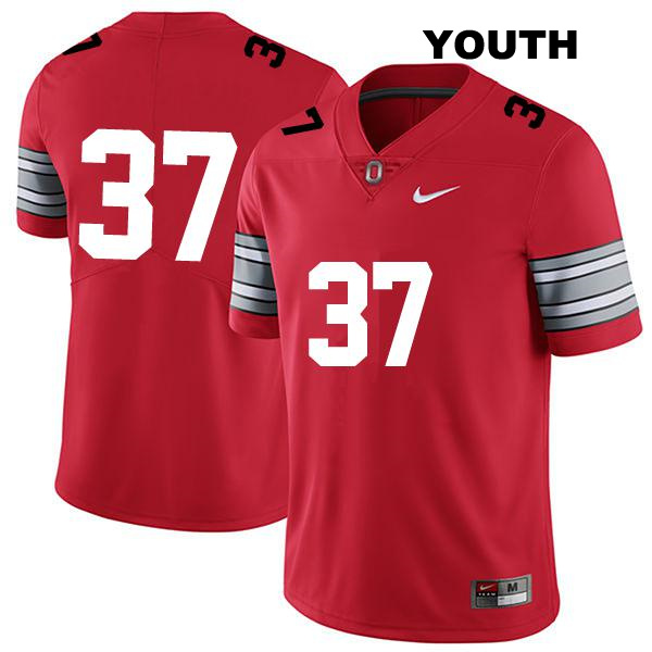 no. 37 Kye Stokes Authentic Ohio State Buckeyes Stitched Darkred Youth College Football Jersey - No Name