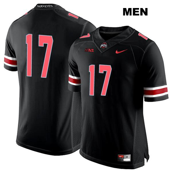no. 17 Kyion Grayes Stitched Authentic Ohio State Buckeyes Black Mens College Football Jersey - No Name