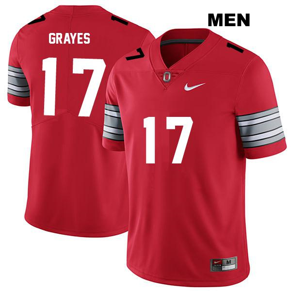 no. 17 Kyion Grayes Authentic Ohio State Buckeyes Stitched Darkred Mens College Football Jersey