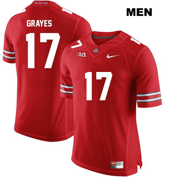 no. 17 Stitched Kyion Grayes Authentic Ohio State Buckeyes Red Mens College Football Jersey