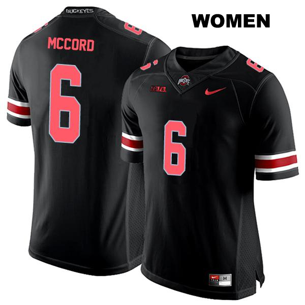 no. 6 Kyle McCord Authentic Stitched Ohio State Buckeyes Black Womens College Football Jersey
