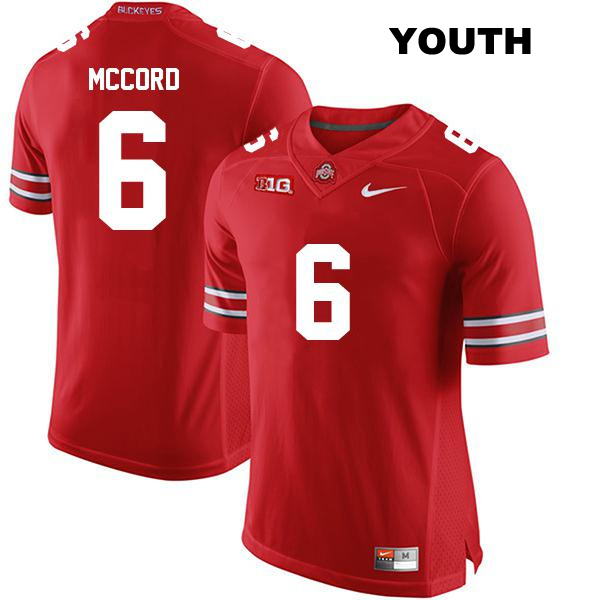 no. 6 Kyle McCord Stitched Authentic Ohio State Buckeyes Red Youth College Football Jersey