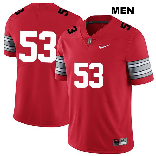 no. 53 Luke Wypler Authentic Ohio State Buckeyes Darkred Stitched Mens College Football Jersey - No Name