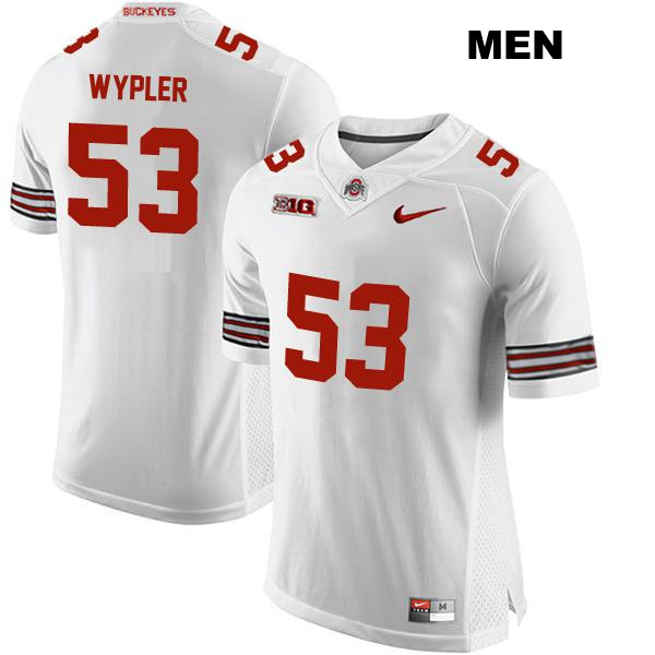 no. 53 Luke Wypler Stitched Authentic Ohio State Buckeyes White Mens College Football Jersey