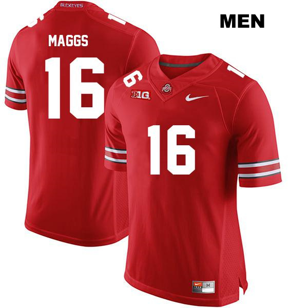 no. 16 Stitched Mason Maggs Authentic Ohio State Buckeyes Red Mens College Football Jersey