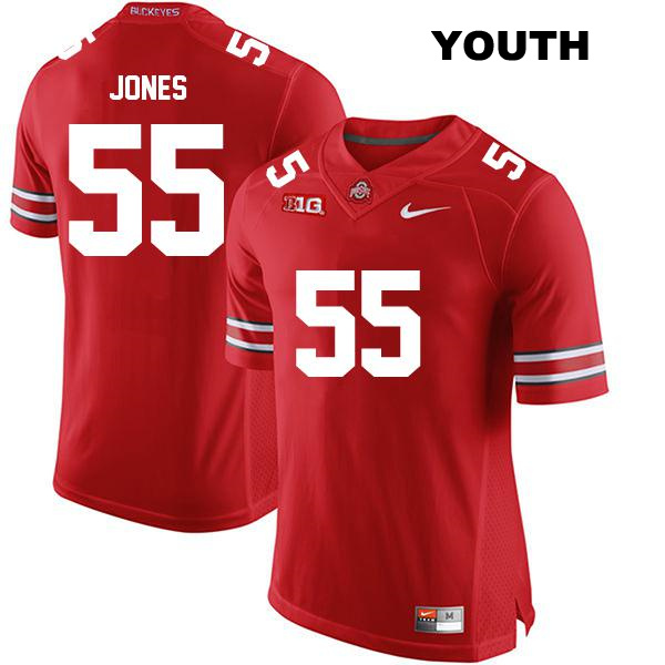 no. 55 Matthew Jones Authentic Ohio State Buckeyes Red Stitched Youth College Football Jersey