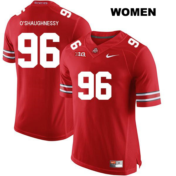 no. 96 Michael OShaughnessy Authentic Ohio State Buckeyes Red Stitched Womens College Football Jersey
