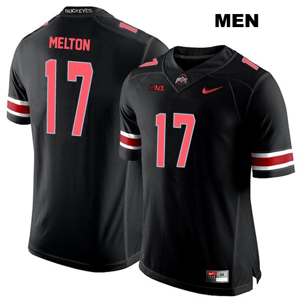 no. 17 Mitchell Melton Authentic Stitched Ohio State Buckeyes Black Mens College Football Jersey