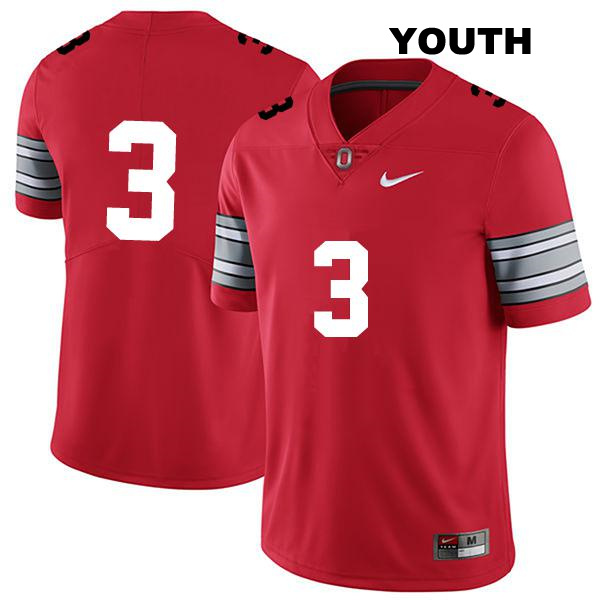 no. 3 Miyan Williams Stitched Authentic Ohio State Buckeyes Darkred Youth College Football Jersey - No Name