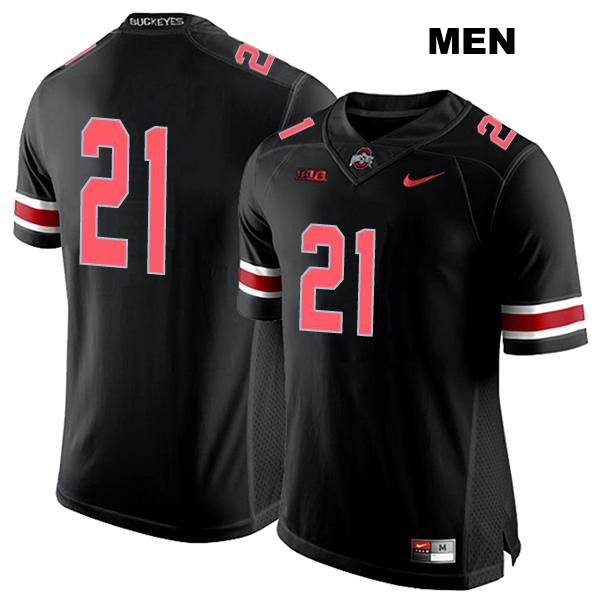 no. 21 Palaie Gaoteote IV Authentic Ohio State Buckeyes Stitched Black Mens College Football Jersey - No Name