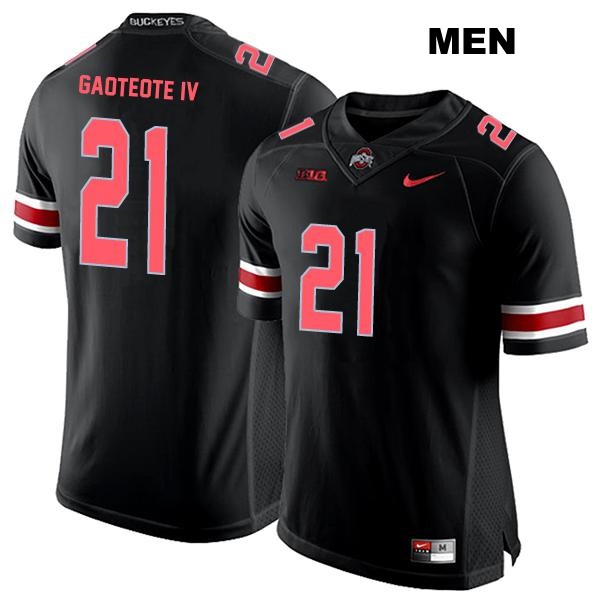 no. 21 Palaie Gaoteote IV Authentic Stitched Ohio State Buckeyes Black Mens College Football Jersey