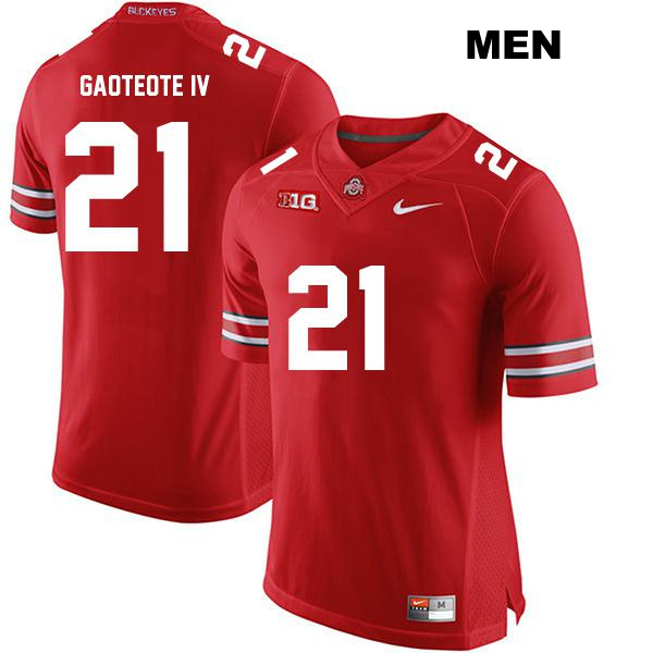 no. 21 Palaie Gaoteote IV Authentic Stitched Ohio State Buckeyes Red Mens College Football Jersey