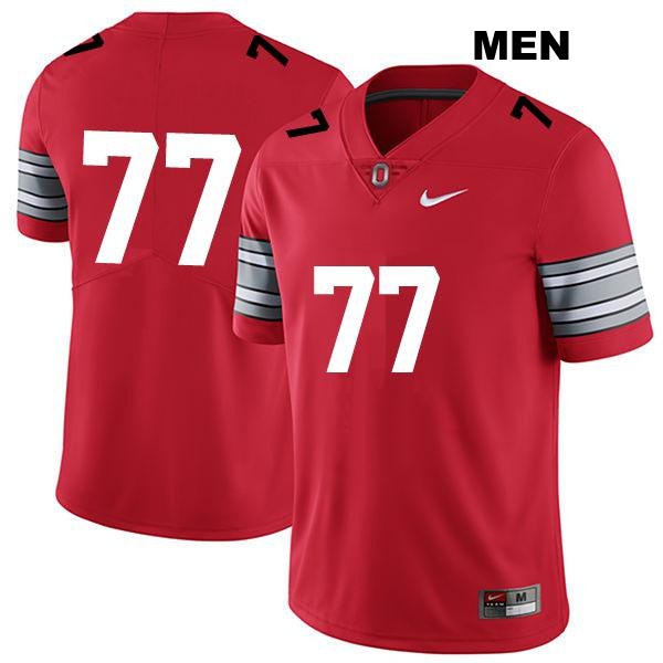 no. 77 Paris Johnson Jr Authentic Ohio State Buckeyes Stitched Darkred Mens College Football Jersey - No Name