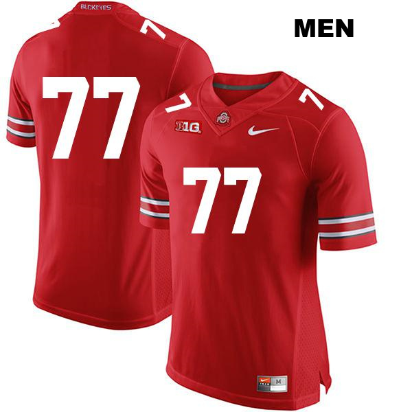 no. 77 Paris Johnson Jr Authentic Ohio State Buckeyes Red Stitched Mens College Football Jersey - No Name