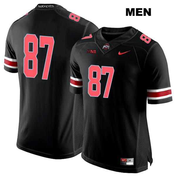 no. 87 Reis Stocksdale Stitched Authentic Ohio State Buckeyes Black Mens College Football Jersey - No Name