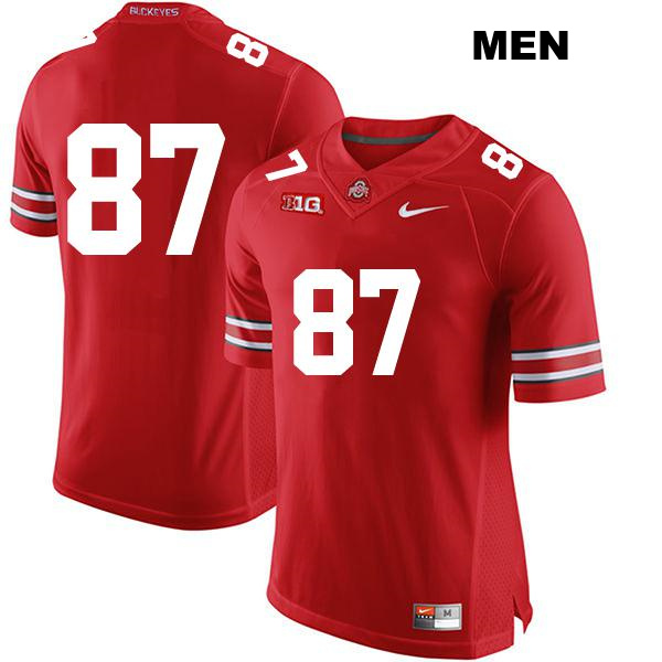 no. 87 Reis Stocksdale Authentic Stitched Ohio State Buckeyes Red Mens College Football Jersey - No Name