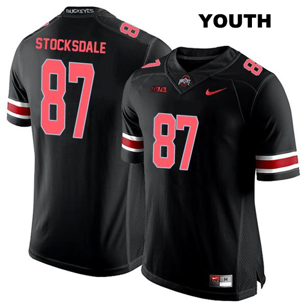 no. 87 Reis Stocksdale Authentic Ohio State Buckeyes Black Stitched Youth College Football Jersey