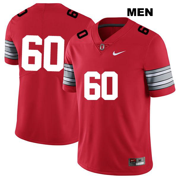 no. 60 Ryan Smith Stitched Authentic Ohio State Buckeyes Darkred Mens College Football Jersey - No Name