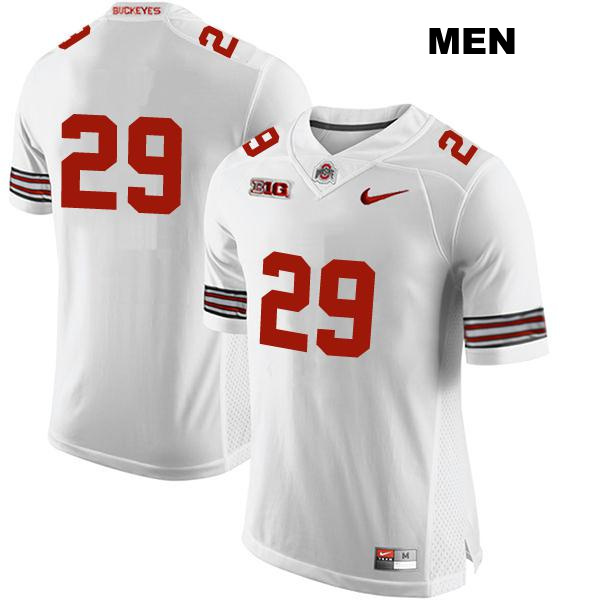 no. 29 Ryan Turner Authentic Ohio State Buckeyes Stitched White Mens College Football Jersey - No Name