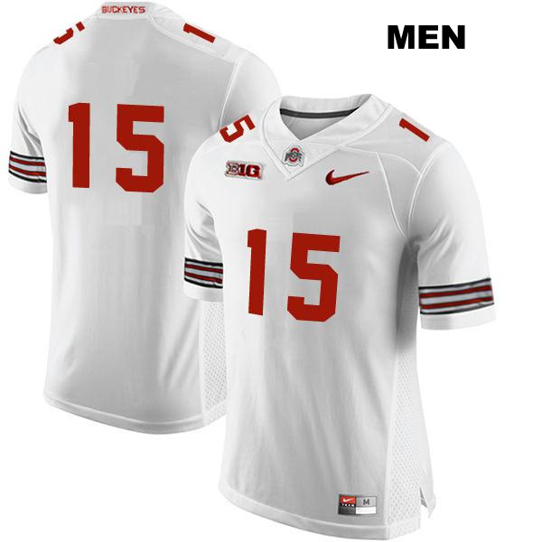 no. 15 Stitched Tanner McCalister Authentic Ohio State Buckeyes White Mens College Football Jersey - No Name