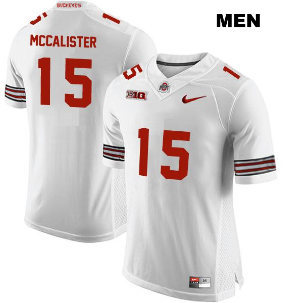 no. 15 Tanner McCalister Authentic Ohio State Buckeyes White Stitched Mens College Football Jersey