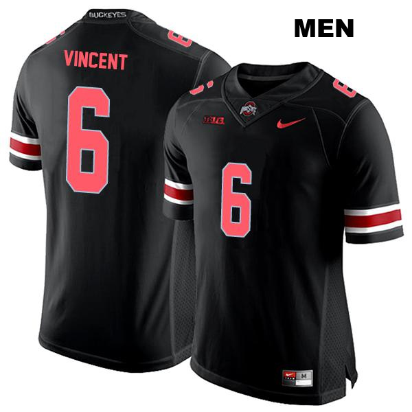 no. 6 Taron Vincent Stitched Authentic Ohio State Buckeyes Black Mens College Football Jersey