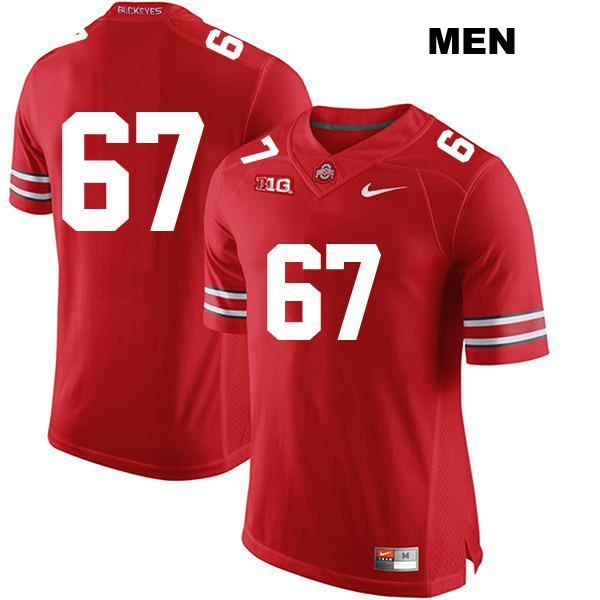 no. 67 Tegra Tshabola Authentic Ohio State Buckeyes Stitched Red Mens College Football Jersey - No Name