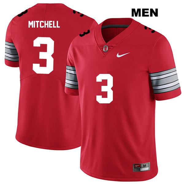 Stitched no. 3 Teradja Mitchell Authentic Ohio State Buckeyes Darkred Mens College Football Jersey