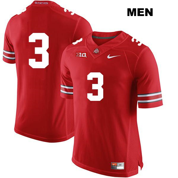 Stitched no. 3 Teradja Mitchell Authentic Ohio State Buckeyes Red Mens College Football Jersey - No Name