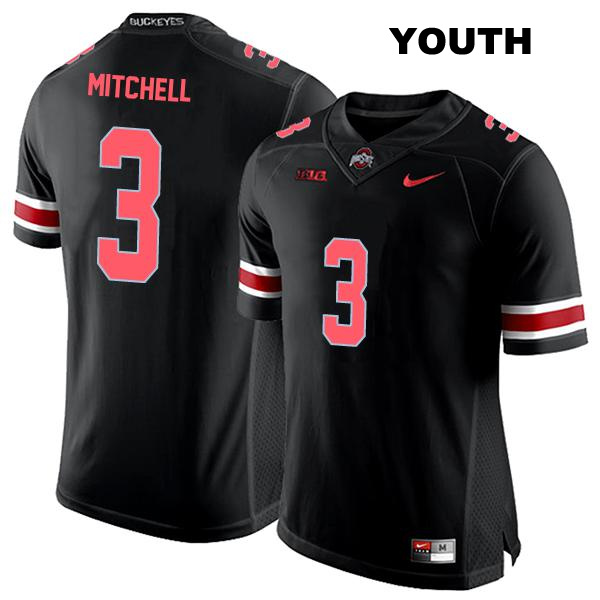 Stitched no. 3 Teradja Mitchell Authentic Ohio State Buckeyes Black Youth College Football Jersey