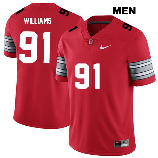no. 91 Tyleik Williams Authentic Stitched Ohio State Buckeyes Darkred Mens College Football Jersey