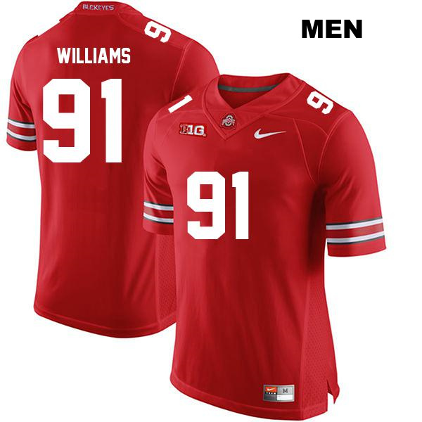 no. 91 Tyleik Williams Authentic Ohio State Buckeyes Red Stitched Mens College Football Jersey