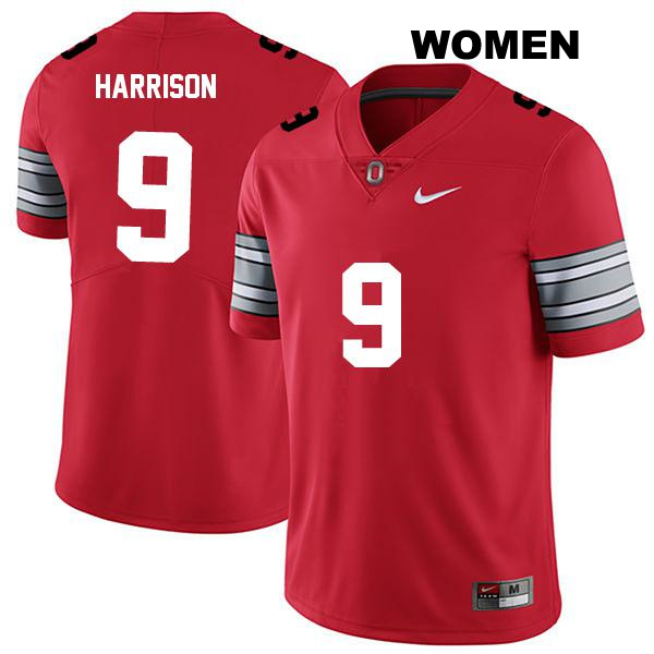 no. 9 Zach Harrison Stitched Authentic Ohio State Buckeyes Darkred Womens College Football Jersey