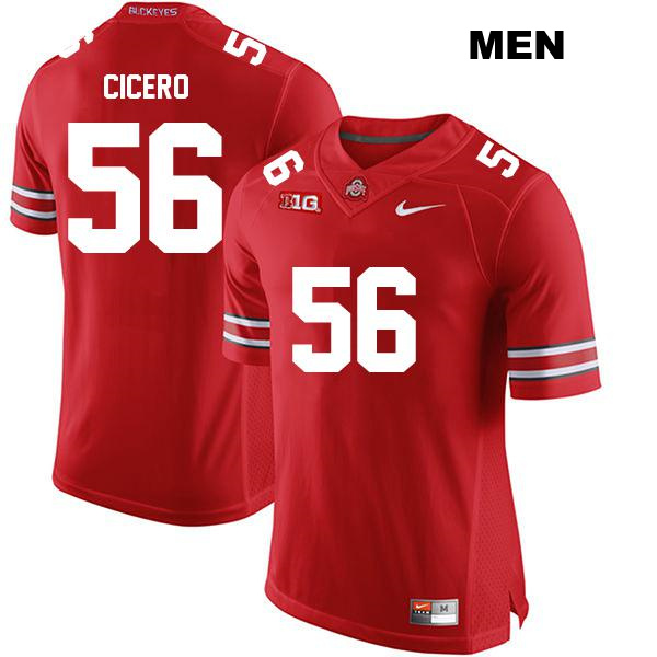 no. 56 Zack Cicero Authentic Ohio State Buckeyes Stitched Red Mens College Football Jersey