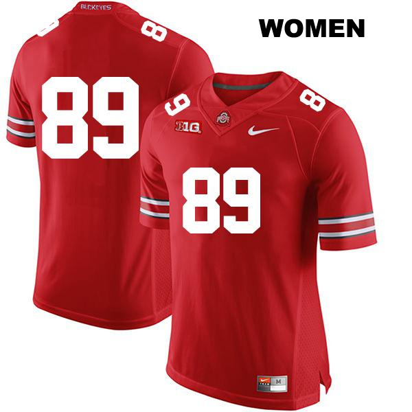 no. 89 Zak Herbstreit Authentic Ohio State Buckeyes Red Stitched Womens College Football Jersey - No Name